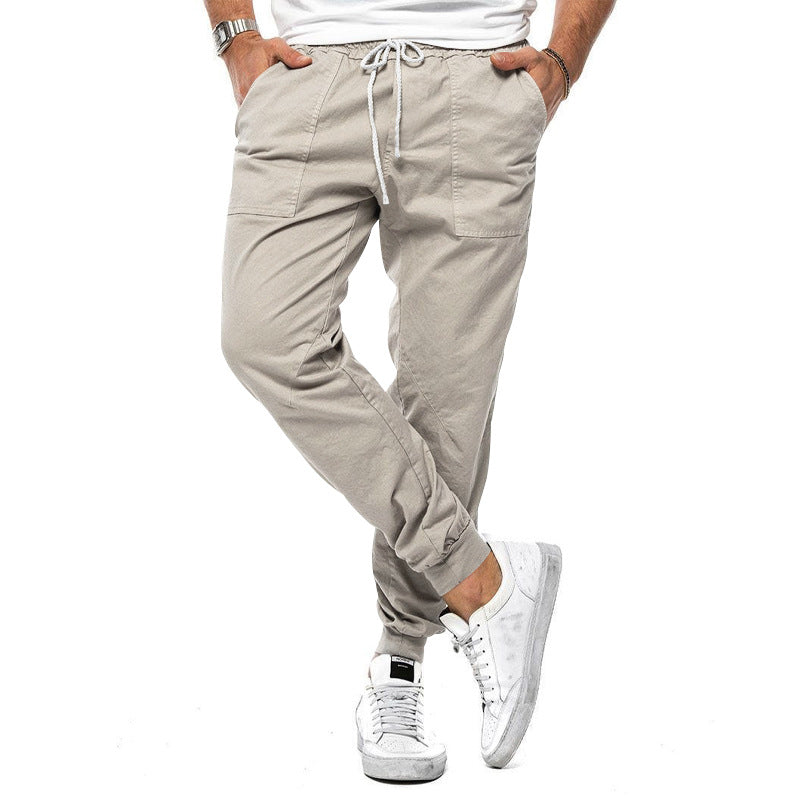Men's Trousers Modern Design Green Beige High Quality Fabric Blend