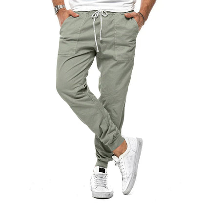 Men's Trousers Modern Design Green Beige High Quality Fabric Blend