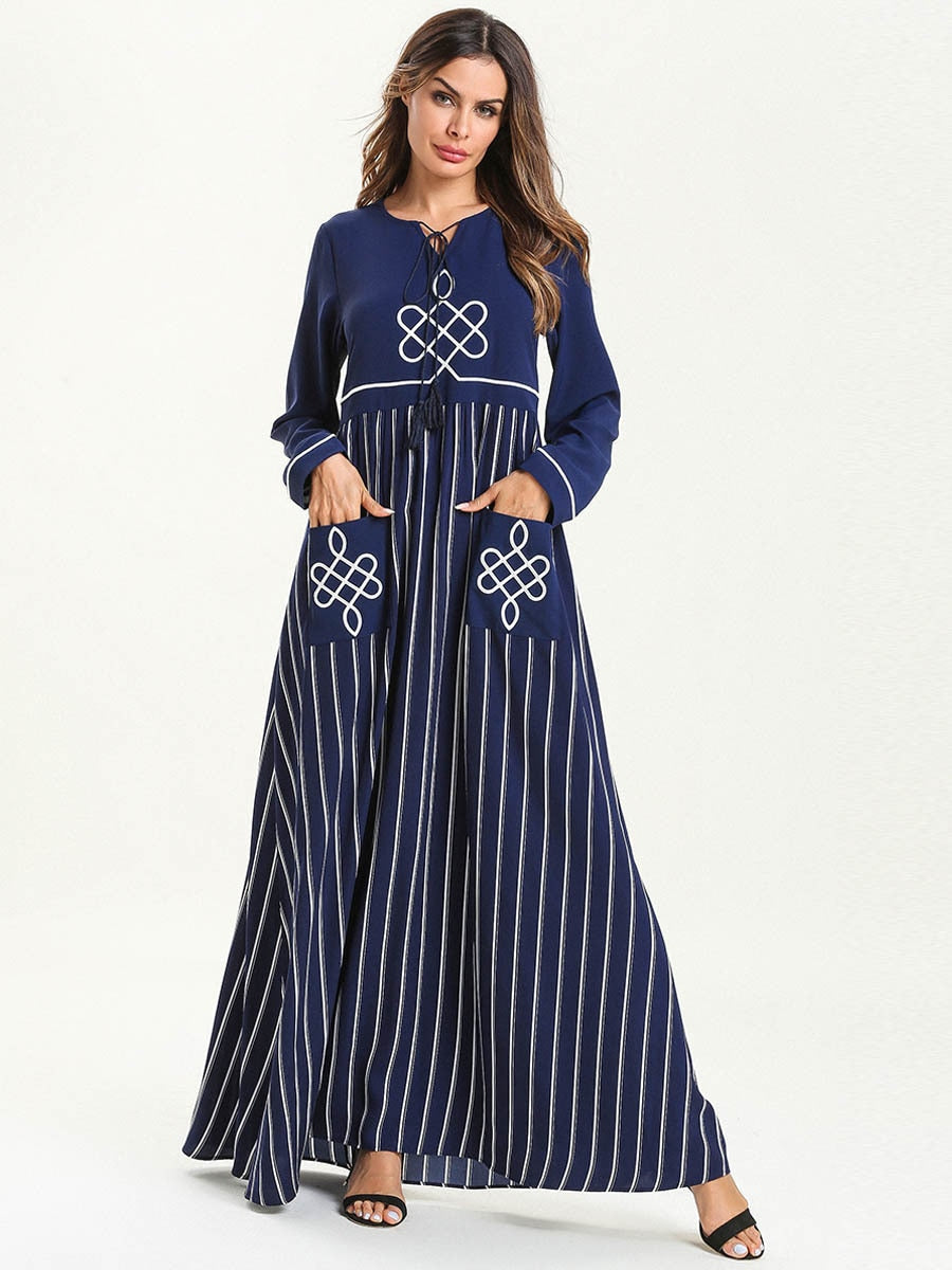 Kaftan Maxi Long-sleeved Dress