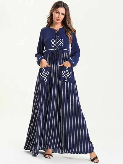 Kaftan Maxi Long-sleeved Dress
