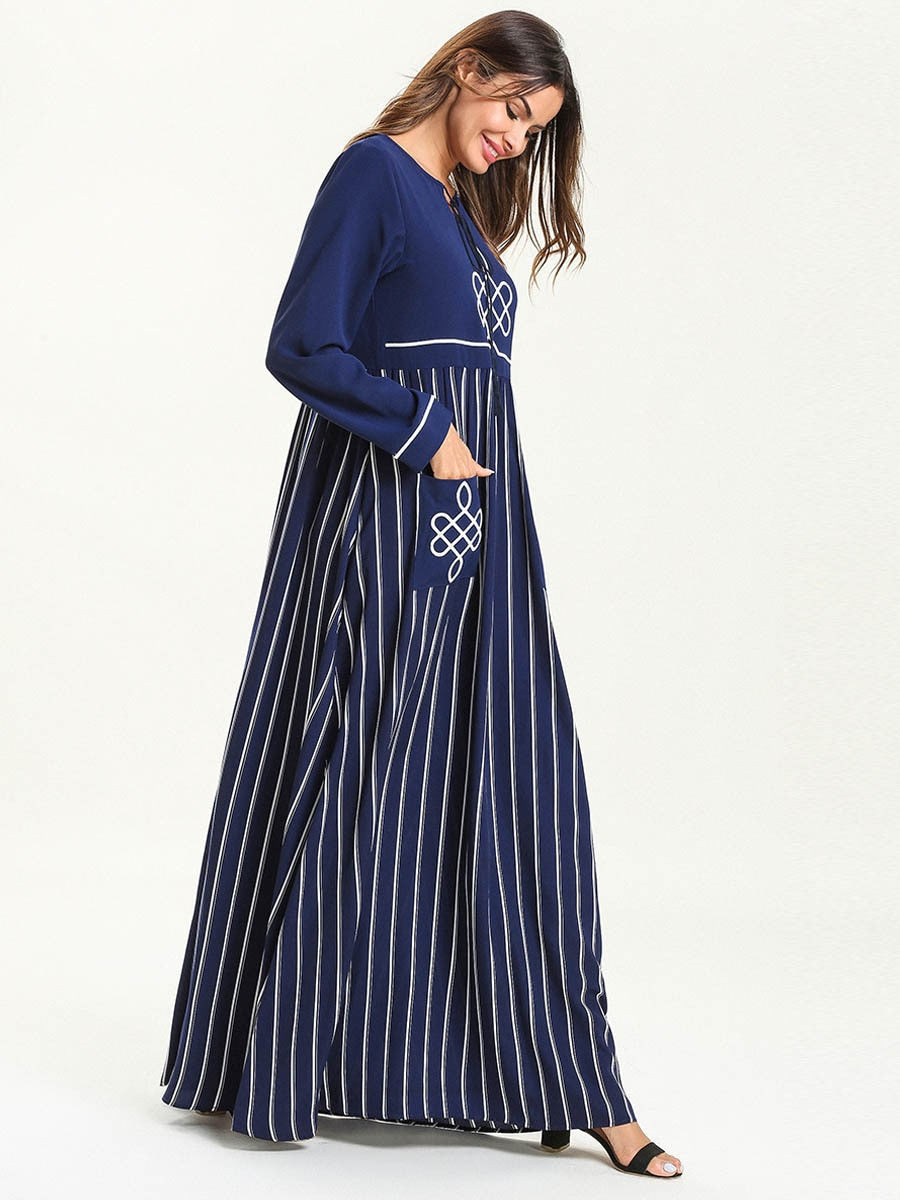 Kaftan Maxi Long-sleeved Dress