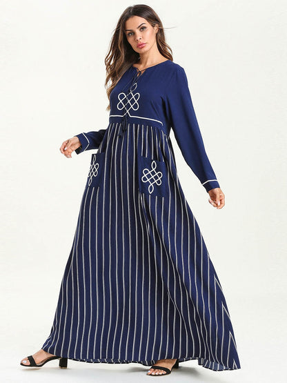 Kaftan Maxi Long-sleeved Dress