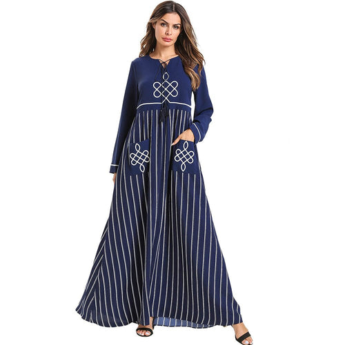Kaftan Maxi Long-sleeved Dress