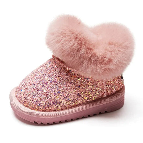 Kids Warm Plush Soft Bottom Snow Boots
