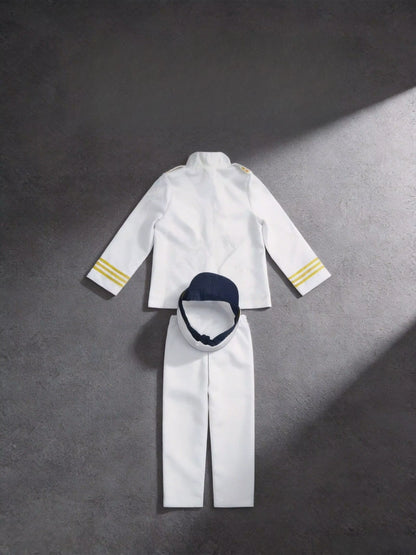 Kids Captain Costume Set Classic Maritime Style 1