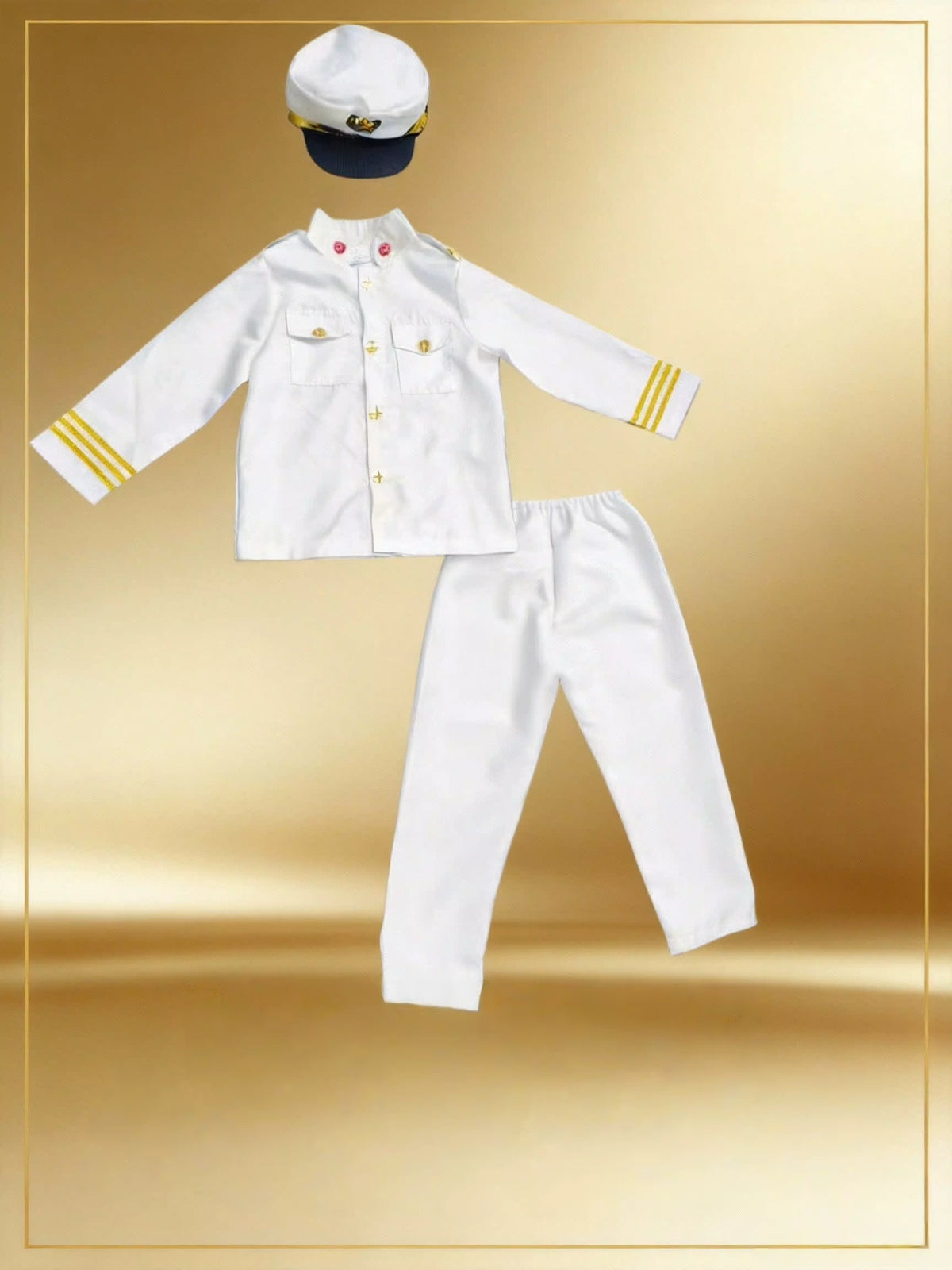 Kids Captain Costume Set Classic Maritime Style 2