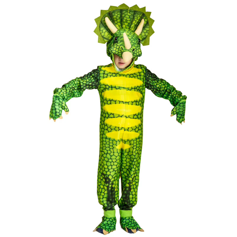 Kids Dinosaur Costume Jumpsuit with Headgear and Accessories 3