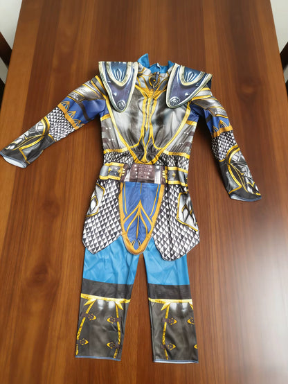 Kids Medieval Knight Costume Jumpsuit with Shoulder Pieces 1