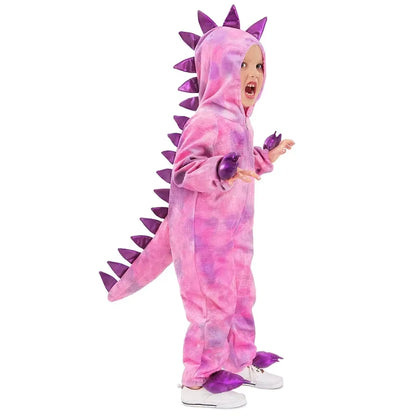 Kids' Triceratops Dinosaur Costume Jumpsuit 4