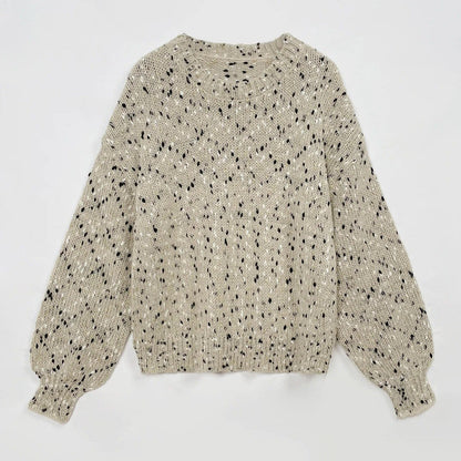 Knitted Drop Shoulder Sweater for Women