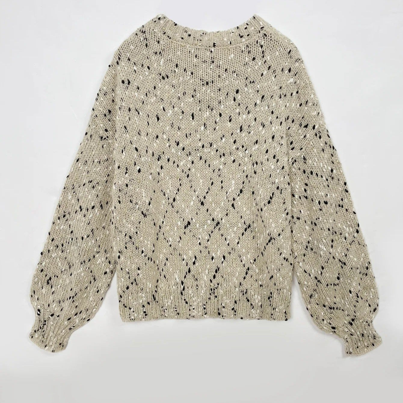 Knitted Drop Shoulder Sweater for Women