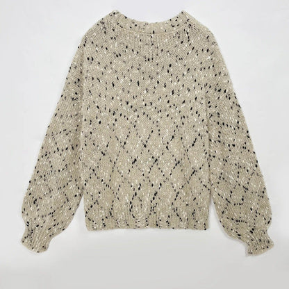 Knitted Drop Shoulder Sweater for Women