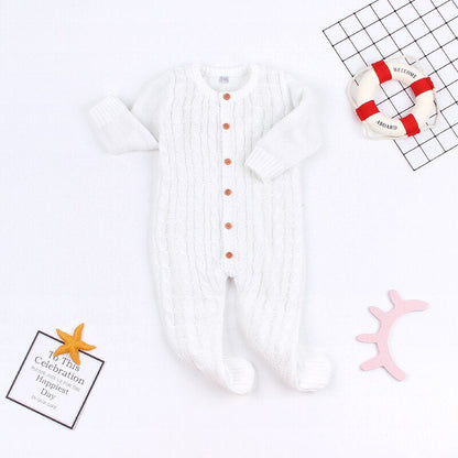 Knitted baby romper