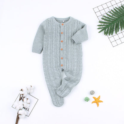 Knitted baby romper