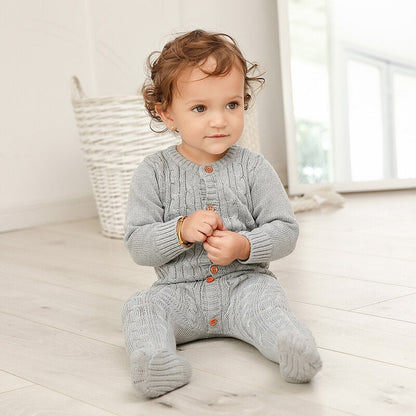 Knitted baby romper