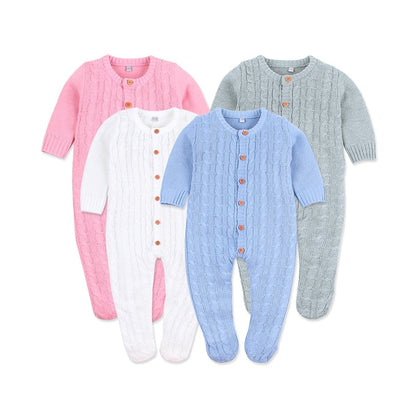 Knitted baby romper