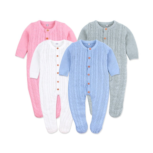 Knitted baby romper