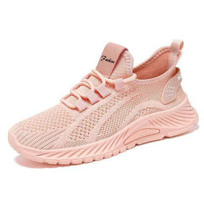 Knitted breathable mesh shoes for women