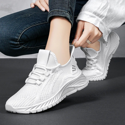 Knitted breathable mesh shoes for women