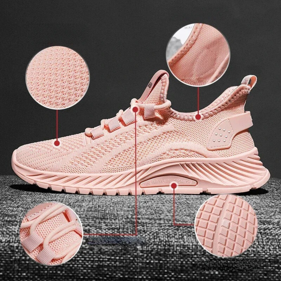 Knitted breathable mesh shoes for women