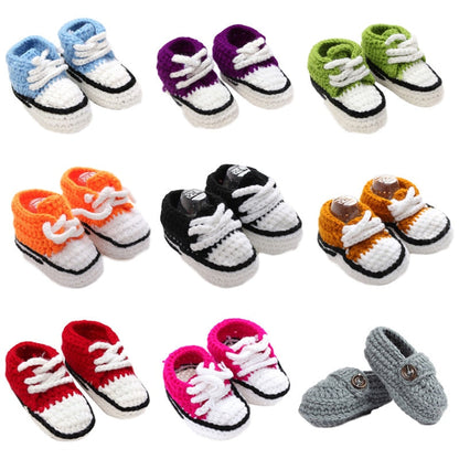 Knitted lace-up shoes
