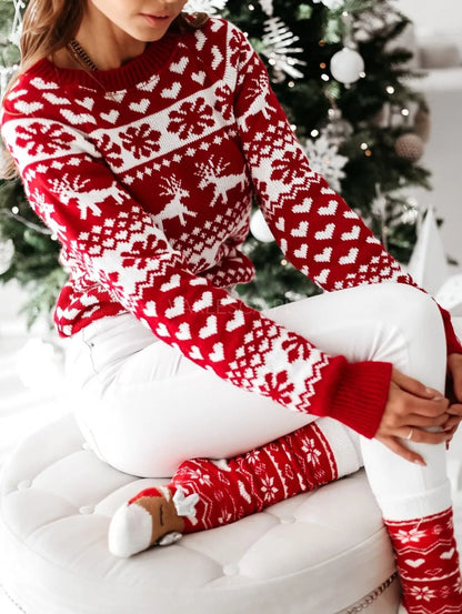 Knitted ladies' Christmas jumper