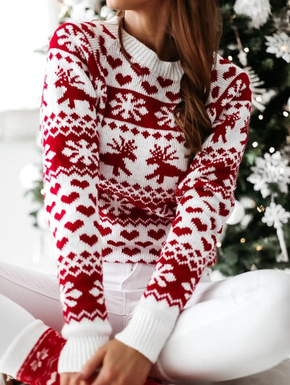 Knitted ladies' Christmas jumper