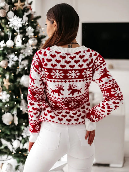 Knitted ladies' Christmas jumper