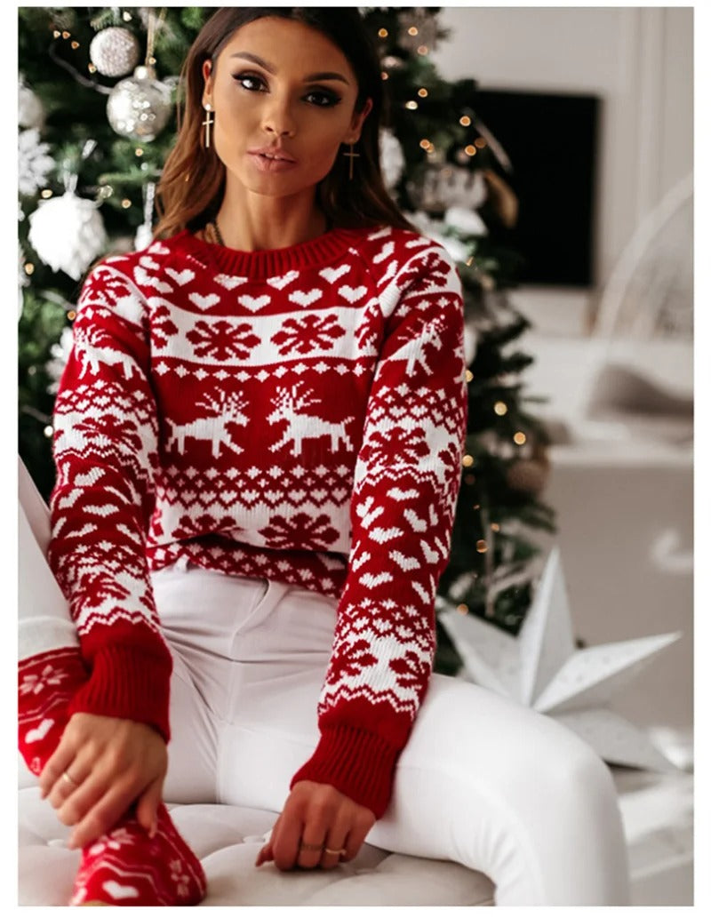 Knitted ladies' Christmas jumper