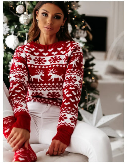 Knitted ladies' Christmas jumper