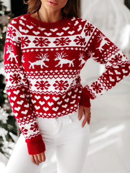 Knitted ladies' Christmas jumper