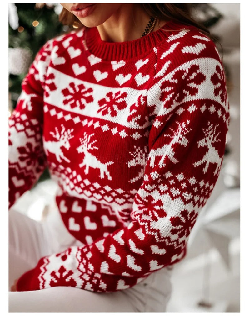Knitted ladies' Christmas jumper