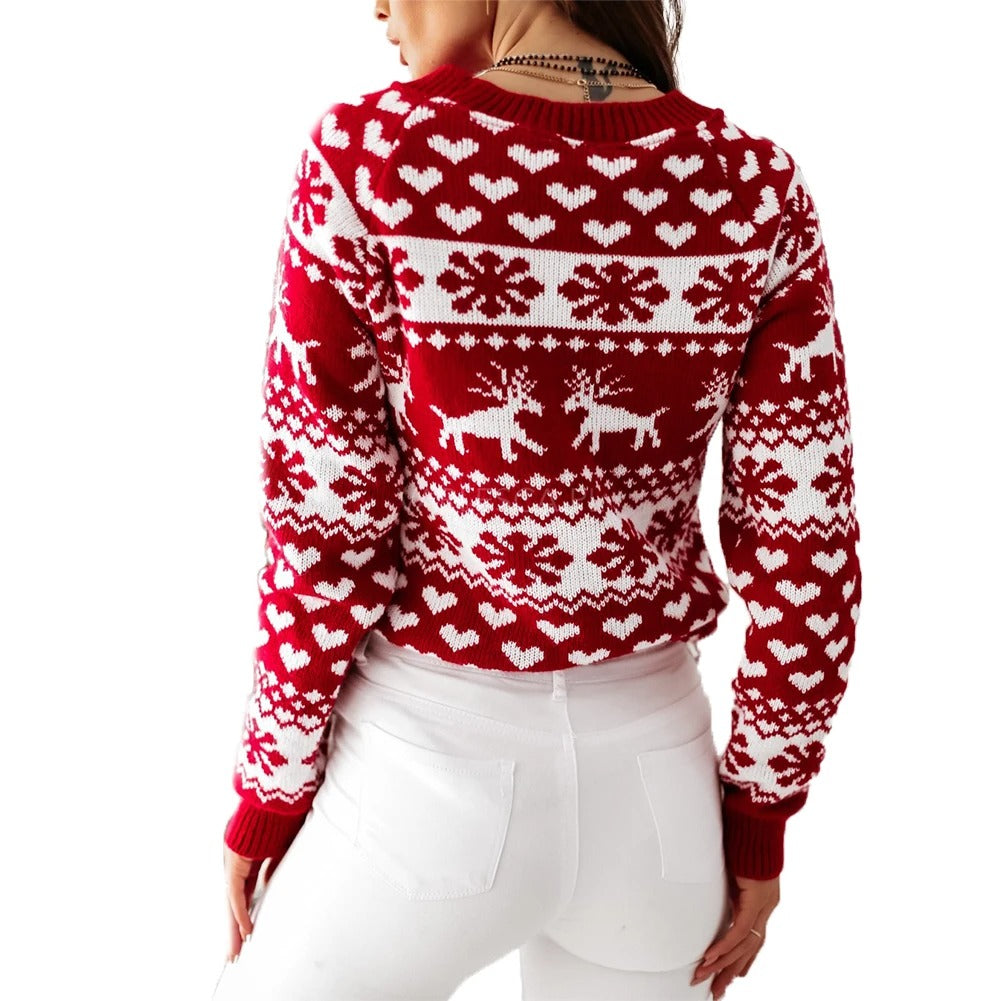 Knitted ladies' Christmas jumper