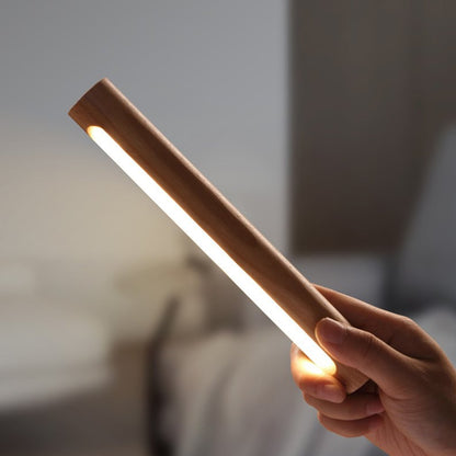 LED 360° rotatable wooden wall light