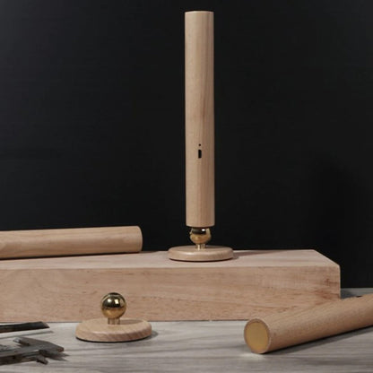 LED 360° rotatable wooden wall light