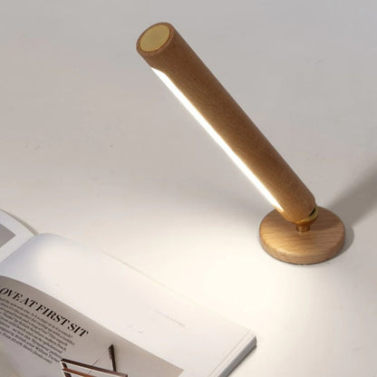 LED 360° rotatable wooden wall light
