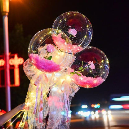 LED Luminous Balloon Rose Bouquet (DIY kit)