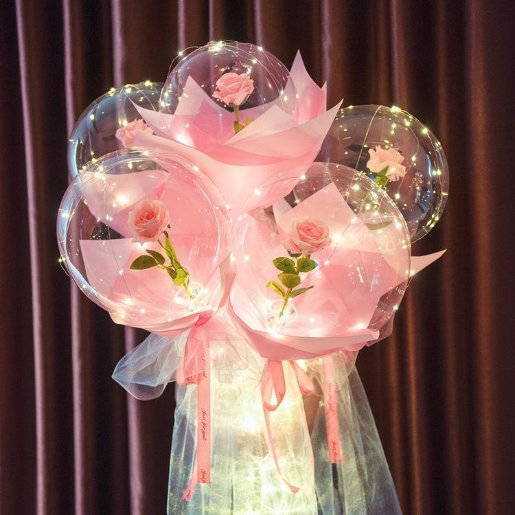 LED Luminous Balloon Rose Bouquet (DIY kit)
