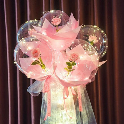 LED Luminous Balloon Rose Bouquet (DIY kit)