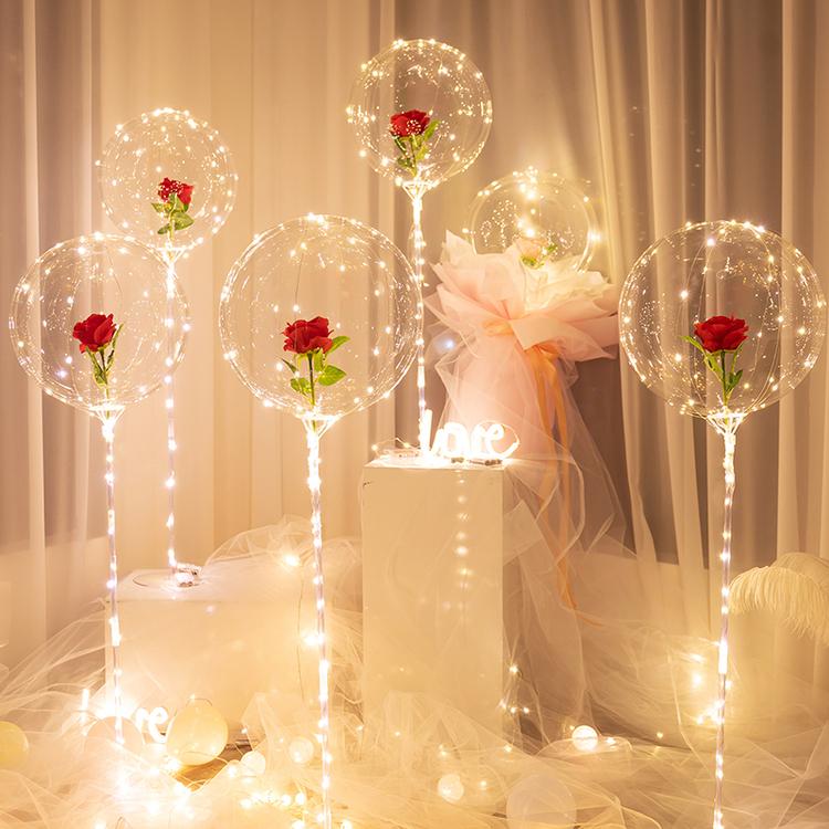 LED Luminous Balloon Rose Bouquet (DIY kit)