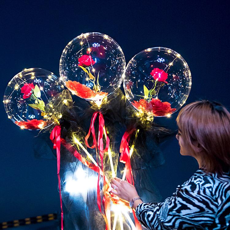 LED Luminous Balloon Rose Bouquet (DIY kit)