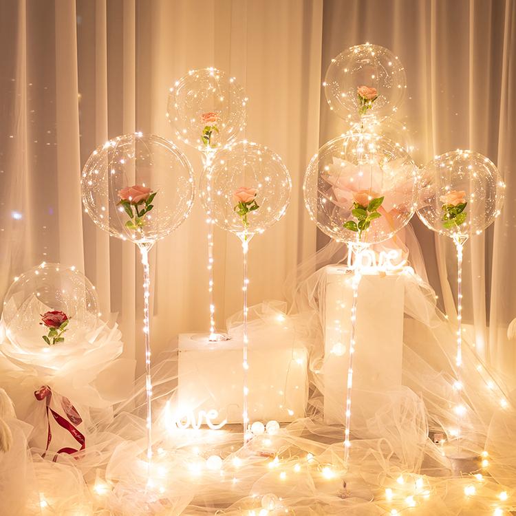 LED Luminous Balloon Rose Bouquet (DIY kit)