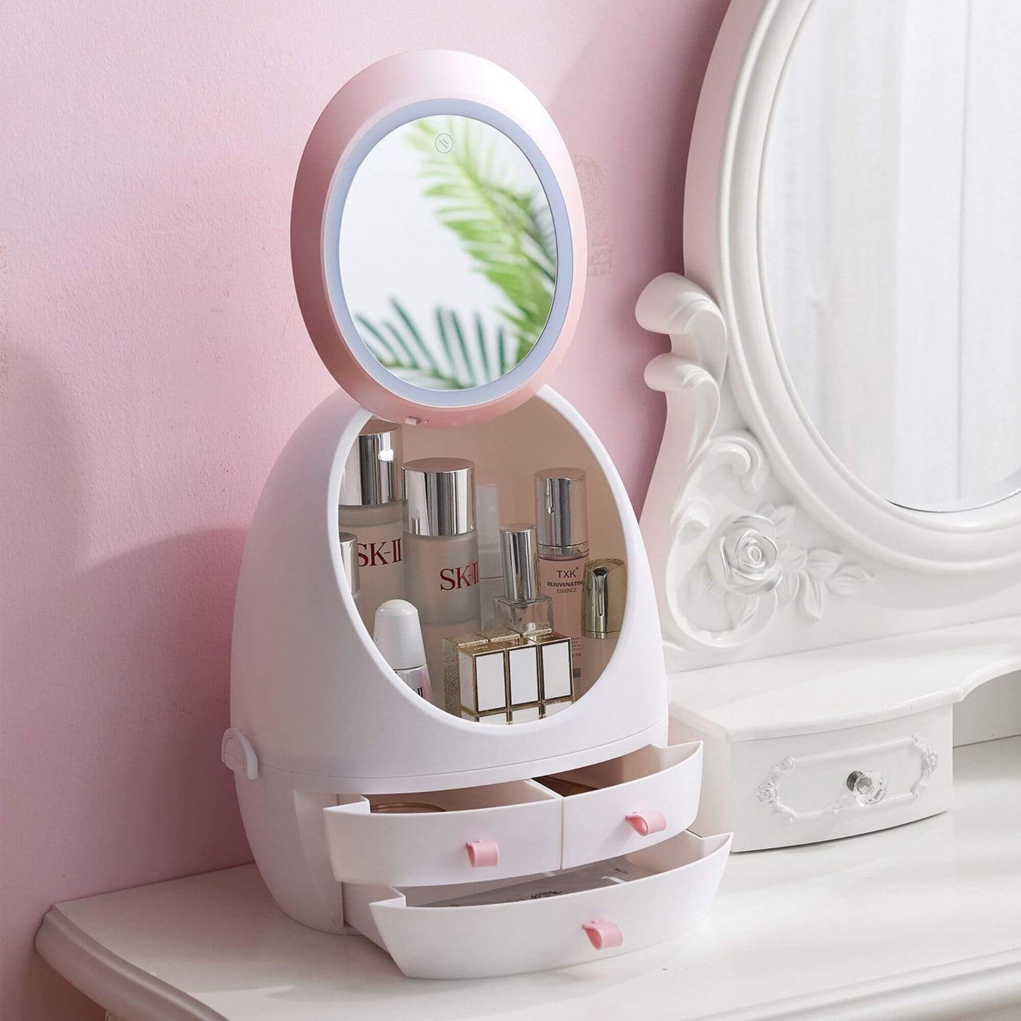 LED Mirror Cosmetic organiser