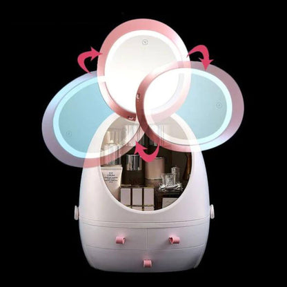 LED Mirror Cosmetic organiser