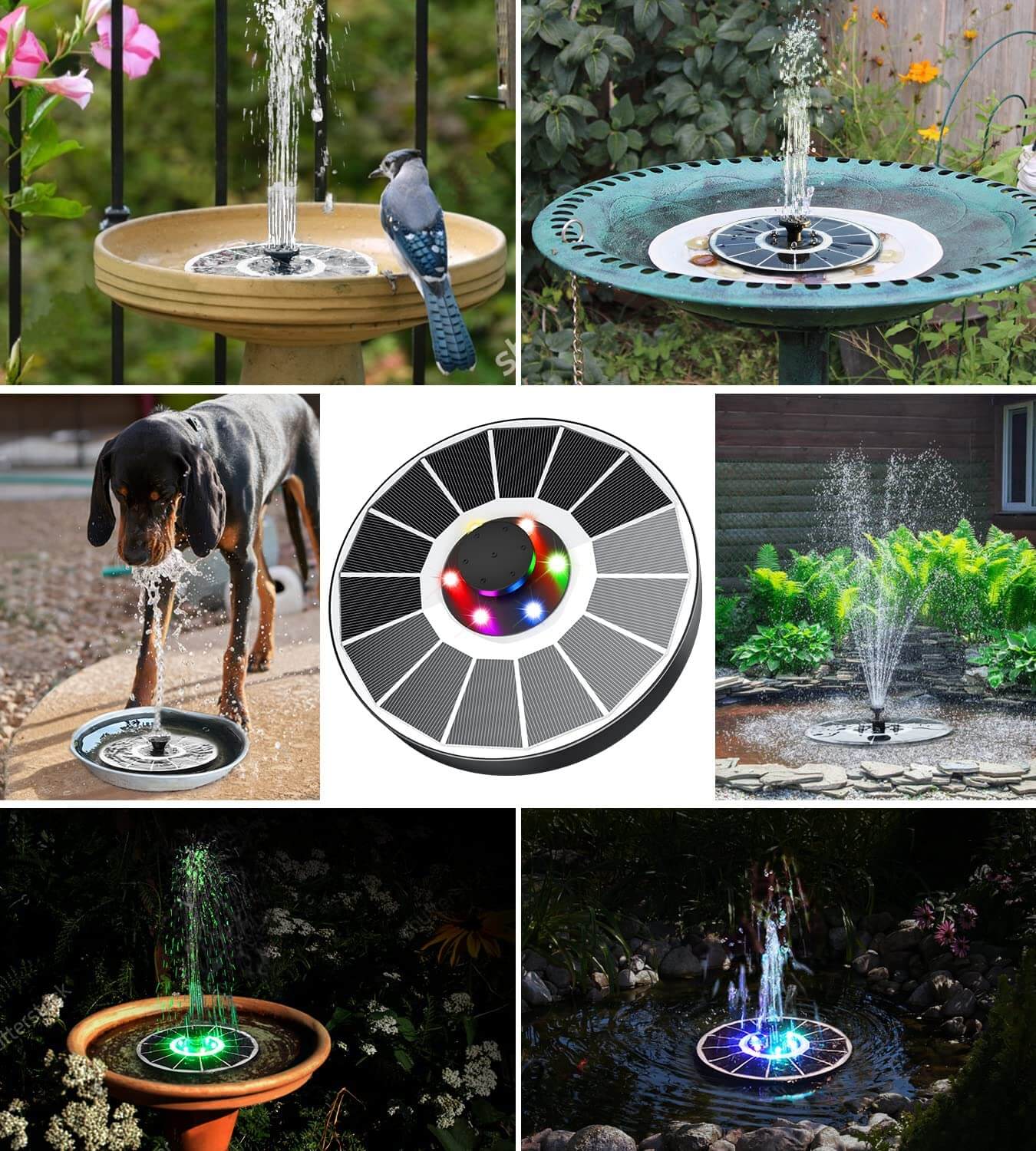 LED Solar Water Fountain