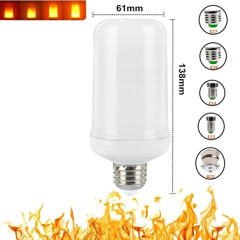 LED flame effect light bulb