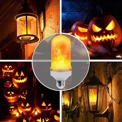 LED flame effect light bulb