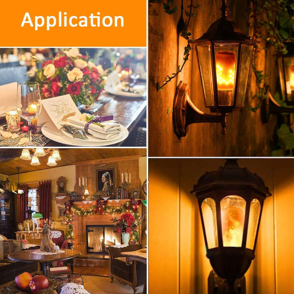 LED flame effect light bulb