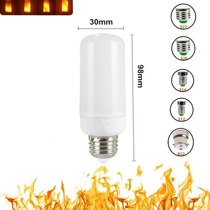LED flame effect light bulb