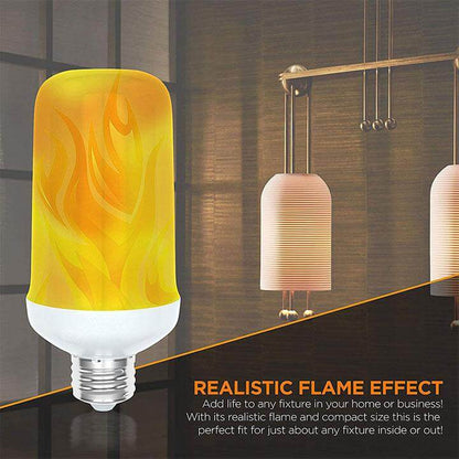 LED flame effect light bulb